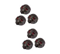 ibasenice 2sets Metal Skull Electric Guitar Volume Tone Knobs Set 1.9cm Skull Height Improve Your Guitar Look 3pcs*2