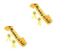 ibasenice 2sets Mommy Sash Belt Wedding Shower Photo Prop Daddy Badge Maternity Decor