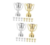 ibasenice 2sets Plastic Figure Trophy Gold Silver Celebration Award Trophies for Students for Kindergarten Primary School Competitions Parties and Talent Shows 10pcs*2