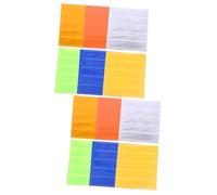 ibasenice 2sets Reflective Signs for Bicycles Bright Bike Reflectors Compact Warning Stickers for Night Safety for Cyclists and Students Pack Fluorescent Yellow Silver Orange Gold 6pcs*2