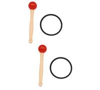 ibasenice 2sets Singing Bowl Mallet Wooden Handle and Rubber Head for Sound Bowl Meditation and Healing Practices