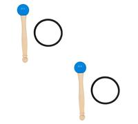 ibasenice 2sets Singing Bowl Mallet Wooden Handle Rubber Head Mallet for Sound Bowl for Meditation and Healing Sessions