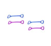 ibasenice 2sets Washable Elastic Resistance Bands for Fitness Lightweight Yoga Exercise Bands Portable Pull Rope for Slimming and Home Workouts Includes Purple and 2pieces*2