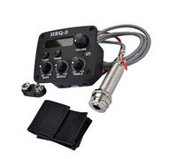 ibasenice 3 Bands Eq Acoustic Guitar Pickup Preamp Piezo Equalizer with Lcd Tuner Low Noise Amplifier for Electric Guitars