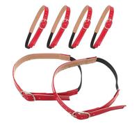 ibasenice 3 Pairs Elastic Adjustable High Heel Shoe Straps Detachable Ankle Straps for Pumps and Sandals No-slip Red Patent Leather Bands for Wedding and Formal Heels