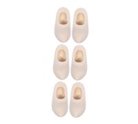 ibasenice 3 Pairs Miniature Wooden Shoes Unfinished Doll House Decor Accessories Dutch Clogs DIY Craft Blanks for Dolls House Furniture and Creative Miniature Scenes