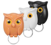 ibasenice 3 Pcs Owl Key Hooks Wall Holder Plastic Decorative