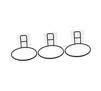 ibasenice 3-Piece Wall-Mounted PET Bowl Bracket Adjustable Feeding Station for Dogs and Cats Sturdy Black Hanging Racks Anti-Slip Design