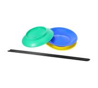 ibasenice 3 Set Circus Plates Set with Hand Sticks Plastic Spinning Discs for Juggling Tricks and Balancing Acts for Circus Performances and Skill Games