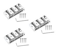 ibasenice 3 Sets Guitar Saddle Bridge for Electric Guitar Material Roller Mechanism Suitable for Fender Style Guitar