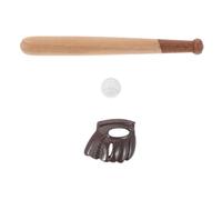 ibasenice 3 Sets Miniature Baseball Bat Dollhouse Sports Gear with Glove and Ball Intricately Designed Mini Sports Decor for Dioramas Educational Crafting Projects and Collectors
