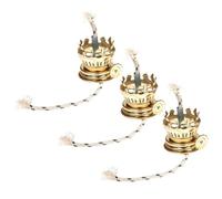 ibasenice 3 Sets Oil Lamp Replacement Wick Kerosene Lamp Burner Parts Zinc Alloy Labor-Saving Simple Design for DIY