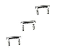 ibasenice 3 Sets Replacement Guitar Bridge Tailpiece Zinc Alloy 3 Posts Easy Fit for Solid-body Clean Durable