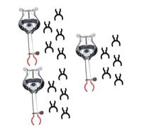 ibasenice 3 Sets Trumpet Music Score Holder Sheet Music Clamp Holder Trumpet Lyre Stand Clip Iron Non-slip Protect Your Files