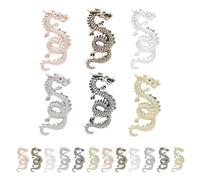 ibasenice 30 Pcs Dragon Nail Charms Chinese Style Made of Lightweight Aluminum Alloy Unique 3d Dragon Shape Nail Art Decorations to Add Brilliance for Dating and Graduation Color