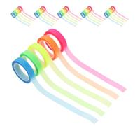 ibasenice 30 Rolls Writable Highlighter Tape Tabs for Paper Organizer, Portable Pet Adhesive Book Marking Stickers, for School and Journal Note Taking