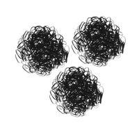 ibasenice 300pcs Mini Black Rubber Hair Bands and Women, Small Elastic Hair Ties with Moderate Elasticity, Sturdy Rubber Material for Daily Use and Accessorizing Hairstyles