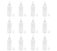 ibasenice 30pcs 100ml Refillable Pe Bottles with Pointed Mouth for Hair Dyeing at Home, Easy to Squeeze with Better Flow Control, Suitable for DIY Hair Colour and Essential Oils Random Color