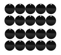 ibasenice 30pcs Black Decorative Acrylic Round Blanks for Keychain Making and DIY Crafting Acrylic Rounds for Custom Keyrings Double-Sided Disc Blanks