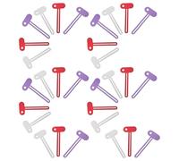 ibasenice 30pcs Metal Toothpaste Tube Squeezer Roller Tool Compact Tube Helper for Toothpaste Lotion Bathroom Dispenser Aid Set in Silver Red and Purple
