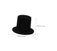 ibasenice 30pcs Mini Velvet Top Hats for Crafts Small Black Felt Tiny Hat Decor for Halloween Party Family Gathering Snowman Ornament DIY Magician Project Accessories