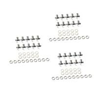 ibasenice 30pcs Mono Jack Socket Connector Guitar Jack Plug Socket Female Panel Mount Nuts and Washers for Acoustic Electric Bass Guitar Parts Accessories Chrome