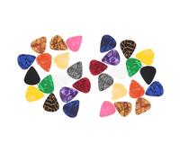 ibasenice 30pcs Reusable Guitar Picks Mixed Color Ukulele Picks Lightweight Plectrums for Acoustic Guitar Unique Design for Musicians and Beginners