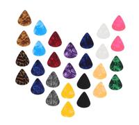 ibasenice 30pcs Reusable Thick Guitar Picks for Acoustic and Electric Guitars Plectrums Mixed Colors Accessories for Musicians