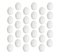 ibasenice 30Pcs Solid Plastic Pigeon Eggs for Nest Hatching Simulation, Sturdy Filled Fake Eggs for Pigeon Incubation and Breeding Supplies