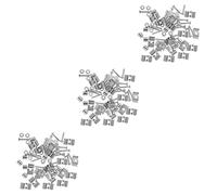 ibasenice 30sets Electric Guitar String Retainers Headstock String Trees Tension Fixed Retainer Replacement Parts