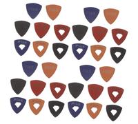 ibasenice 32pcs Leather Guitar Picks Thick Replacement for Acoustic Ukulele Electric Guitar Picks Bulk Accessory Kit