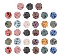 ibasenice 33Pcs Lava Rocks Aroma Stones 10Mm Round No-Hole Volcanic Stone Diffuser Beads for Essential Oil Scent Release, Suitable for Car, Home, and Bedroom Aromatherapy