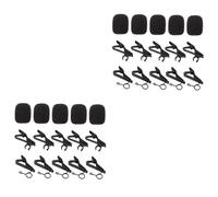 ibasenice 36pcs Mic Sponge Covers Kit Mic Tie Clips Kit for Cables for Vlogging Asmr Fluffy Accessories