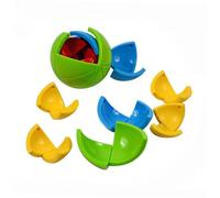 ibasenice 3D Puzzle Ball Educational Toy for Kids Iq Training and Cognitive Development Plastic Wisdom Ball Green Colour Suitable for Brain Teasers and Mind Games Random Color