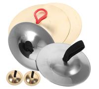 ibasenice 3pairs Boys and Girls Finger Cymbals Steel and Musical Instruments for Early Childhood Rhythm for Music Class and
