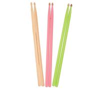 ibasenice 3pairs Drumsticks for Adults Beginners Wood Handle Drum Sticks Acoustic Drum Mallet Pack