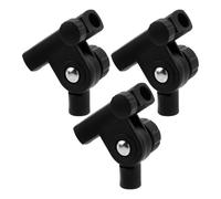 ibasenice 3pcs 1/4'' Microphone Boom Arm Mount Adapter, Rotatable T-Shape | Mic Crossbar Mount Fits 0.6'' Poles, Audio Mic Boom Arm Connector for Versatile Adjustment, Essential for Stage Performance