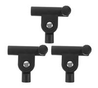 ibasenice 3pcs 3/8'' Microphone Boom Arm Mount Adapter, Rotatable T-Shape | Mic Crossbar Mount Fits 0.6'' Poles, Audio Mic Boom Arm Connector for Versatile Adjustment, Essential for Stage Performance