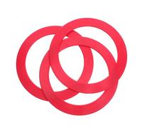ibasenice 3pcs Agility Juggling Rings Set, Lightweight Red Plastic Toss Hoops for Circus Skills and Outdoor Ring Toss Games, Juggling Toy for Family Training and Party Activities