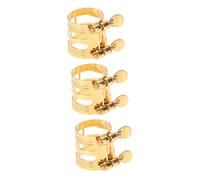 ibasenice 3pcs Alto Voice Dropping e Saxophone Flute Clip Elegant Design Material for Beginners and Artists Embossed Golden Finish