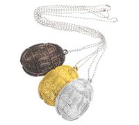 ibasenice 3pcs Ancient Egyptian Scarab Necklace Set Plastic Pendant Jewelry Vintage Beetle Costume Accessories for Men and Women Party Festival Silver Gold Bronze