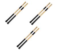 ibasenice 3pcs Bamboo Drum Sticks Jazz Folk Music Rods for Jazz Acoustic Performance