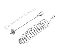 ibasenice 3pcs Bird Cage Fruit Basket Bird Food Forks Safety Equipped Easy Food Access Stainless Steel 9.24x1.57x1.57in Spiral Hollowed Design for Hamsters