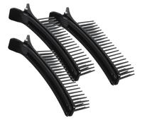 ibasenice 3pcs Black Plastic Hair Styling Clips for Curly Hair Volume No Chemical Additives Professional Barber Hairpins and Styling at Home