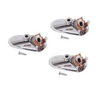 ibasenice 3pcs Boat Type Socket Guitar Jack Plug Socket Plate 1/4 Inch Jack for Electric Guitars Bass Replacement