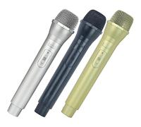 ibasenice 3pcs Boy Girl Pretend Microphone Toy Lightweight Role Play Props Black Gold and Silver Safe and Fun for Parties and Stage Performances