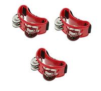 ibasenice 3pcs Boys and Girls Foot Tambourine Percussion Bell Creative Music Education Toy for Karaoke and Parties Develops Listening Skills Fun Instrument for Boy Girl