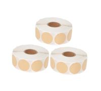 ibasenice 3pcs Brown Kraft Round Stickers Reusable Adhesive Dot Labels for Archery Target Practice Paper and Cardboard Target Repair Organizing Writable Removable