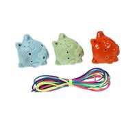 ibasenice 3pcs Cat-shaped Ocarina Flute for Boys and Girls Lightweight Beginner Musical Instrument Random Colors Material for Learning and Fun