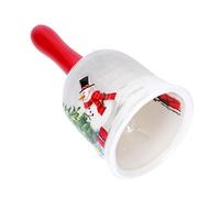 ibasenice 3pcs Ceramic Hand Bell Christmas Design for Parties Restaurants and Schools Festive Shaking Bell for Holiday Celebrations Stylish and Practical